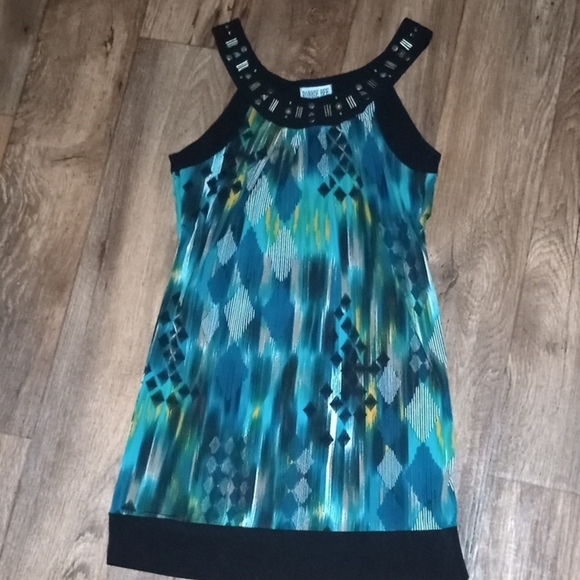 Colorful Geometric Ladies Dress - Picture 1 of 5